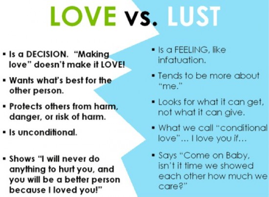love vs lust - like or love